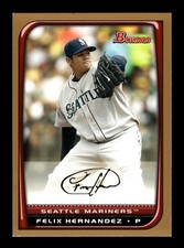 FELIX HERNANDEZ ⚾ 2008 Bowman #157 Gold Parallel Seattle Mariners