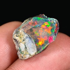 Black Ethiopian Opal Rough, Jewelry Grade Welo Opal Rough, Multi Fire Opal Raw