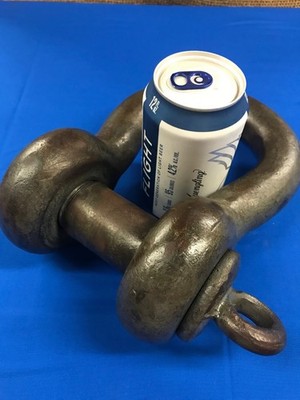Large Iron Clevis Anchor Shackle 1-1/2'' Bow Screw Pin SWL 17T Cable Lifting