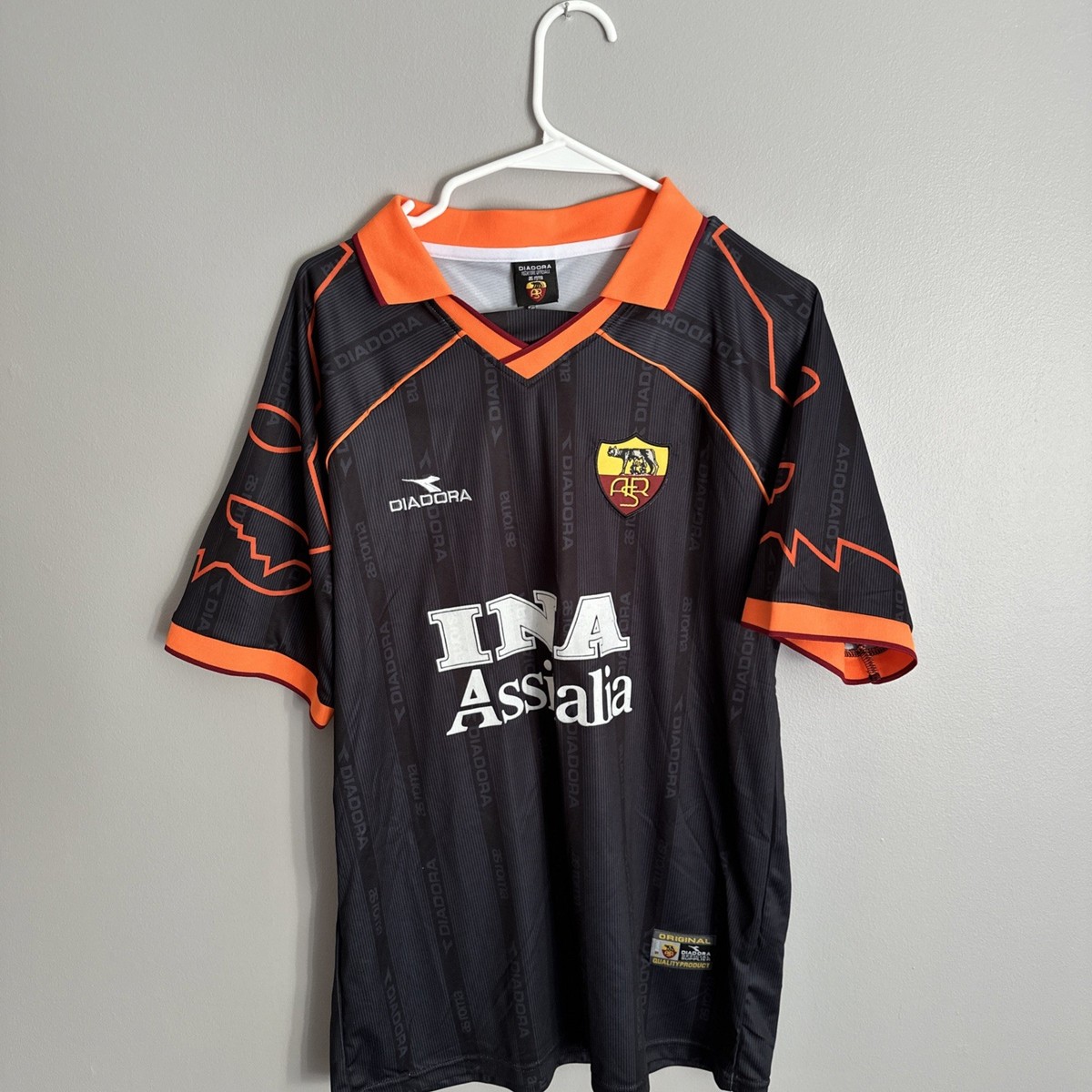 Francesco Totti 1999/2000 AS Roma third jersey (retro)- men's size