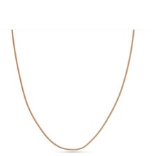Designer Inspired Solid 18K Rose Gold Filled 1mm Thin Snake Chain Necklace Z021R