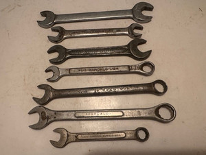 ALL MADE USA - VINTAGE 7 PC ASSORTED WRENCH LOT - SEE LIST - NO RESERVE