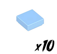 10X Lego 3070 • 1X1 Tile • Fliese • Hellblau • Bright Light Blue