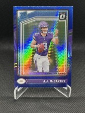 2024 Panini Donruss Optic - Rated Rookie J.J. McCarthy #235 Blue Hyper Prizm...