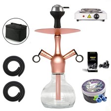 RMAN Shisha Mini Set 37cm Hookah Alu Tascheshisha Zubehör Paket mit 1KG Kohle