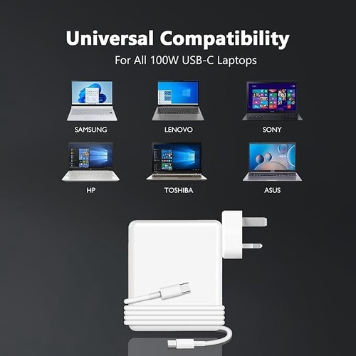 100W USB C Charger For HP Spectre X360, MacBook Pro/Air, Dell Latitude, Lenovo - Picture 5 of 5