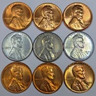 9 Lincoln Wheat Cents Uncirculated/Toned All Different Dates! (Lot#21)