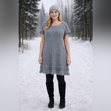 Style & Co Blue Knit Sweater Dress M