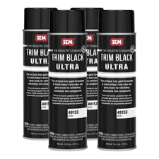 SEM 49153 Gloss Black Ultra Automotive Trim Restoration Paint 14.5 oz (4 Pack)
