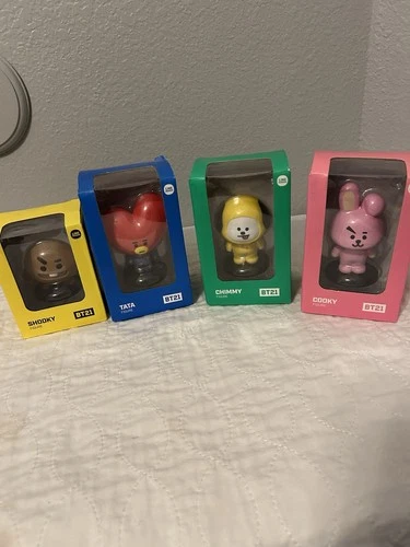 LINE FRIENDS BT21 Figure Set Shooky Tata Chimmy Cooky BTS Animation Multicolor