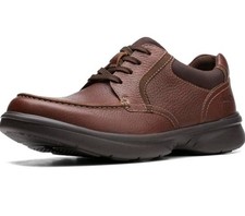 Clarks Mens Bradley Vibe Brown Leather Casual Shoes Size 15 M