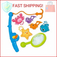 Bath Toy, Fishing Floating Bath Squirters Toy and Water Spoon with Organizer Bag