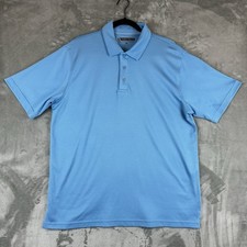 Pebble Beach Dry-Luxe Performance Polo Shirt Men's L Blue