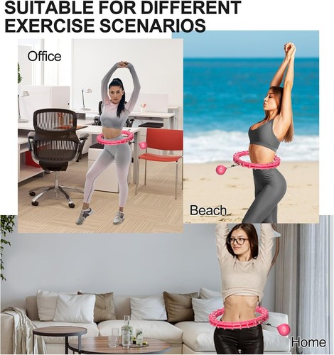 Plus Size Silent Weighted Hula Infinity Fitness abnehmbare Reifen 65 Zoll 32 Knoten - Bild 5 von 7
