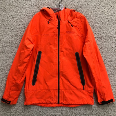 #ad Superdry Hydrotech Jacket Large Adult Orange Hooded Waterproof Supertech Mens L $58.75