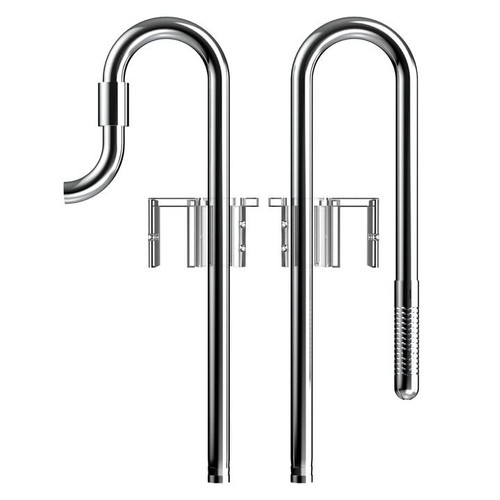 FZONE Stainless Steel Lily Pipe Inflow and Outflow Work with 16mm, silver
