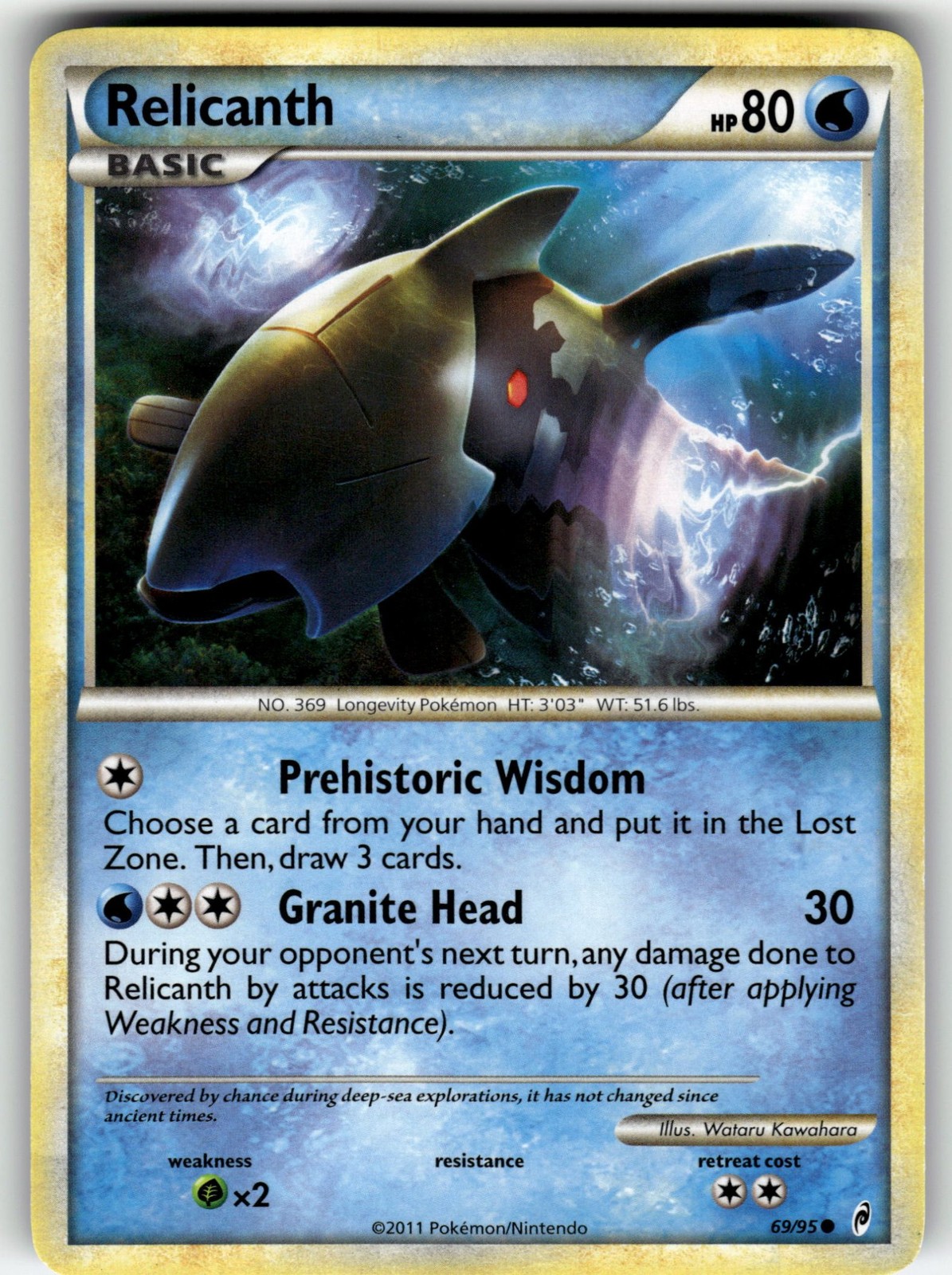 Relicanth 69/95 Common Call of Legends Pokemon EN Lightly Played LP