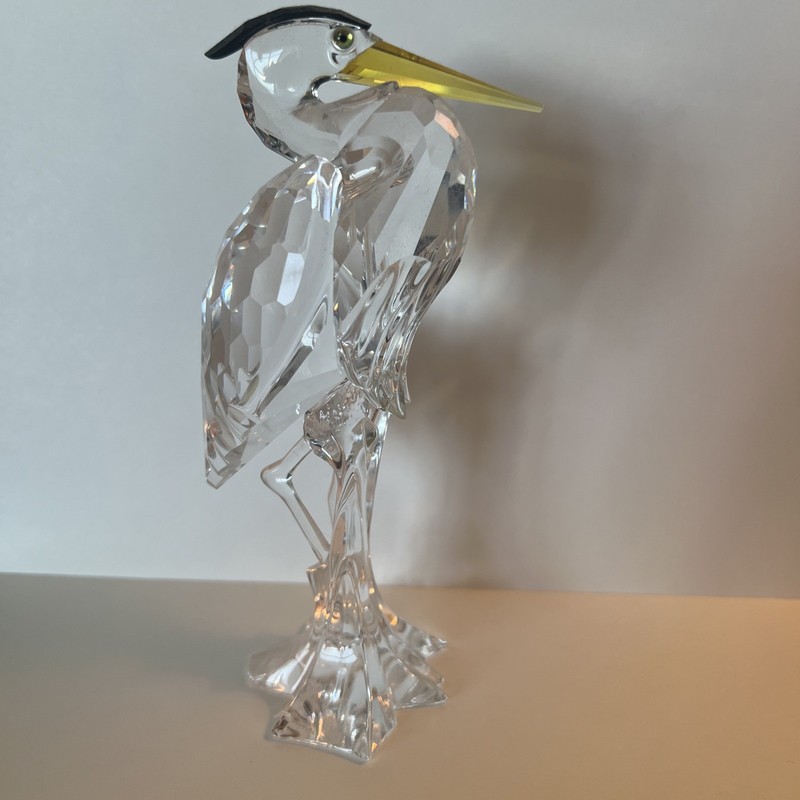 Swarovski Crystal Figurine Silver Heron # 221627