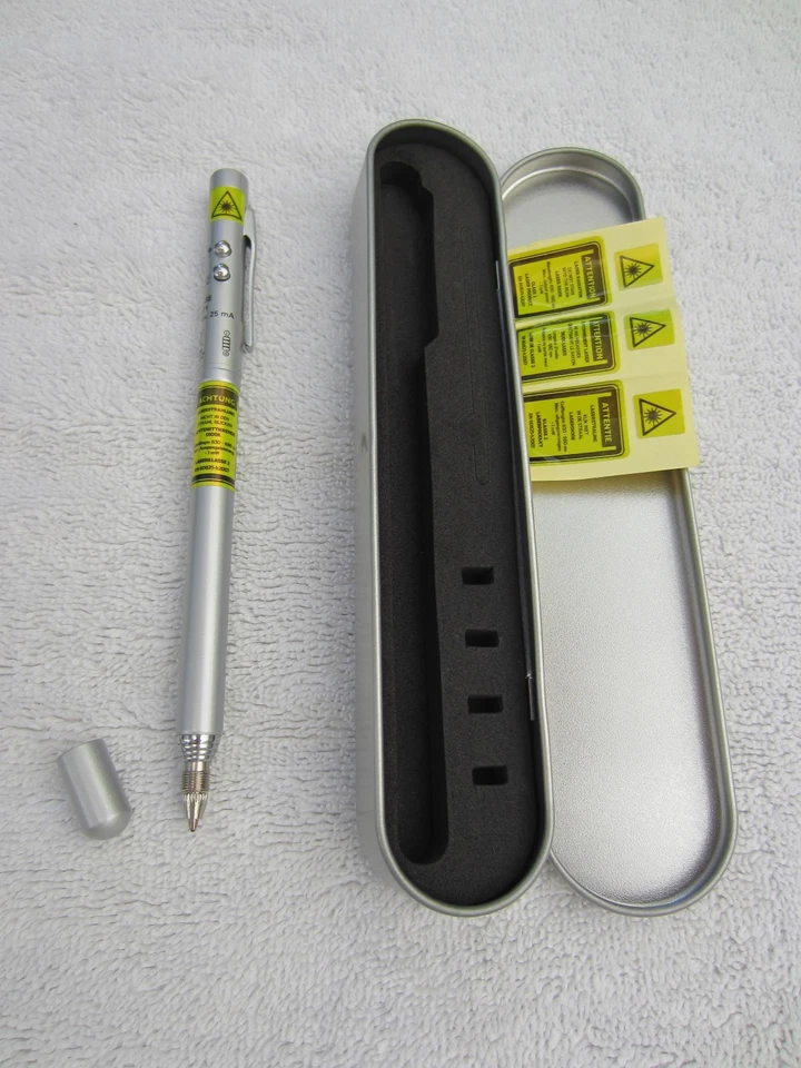 Laserpointer Rot mit 4 Funktionen Kuli, Kleine Lampe, Zeigestab und Laserpointer - Bild 4 von 4