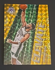 2020-21 Panini Mosaic JAYSON TATUM Yellow Prizm ELEVATE #25 Celtics  /99
