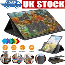 2-in-1 Felt Jigsaw Puzzle Board Portable Puzzle Storage Table w/ 6 Sorting Trays