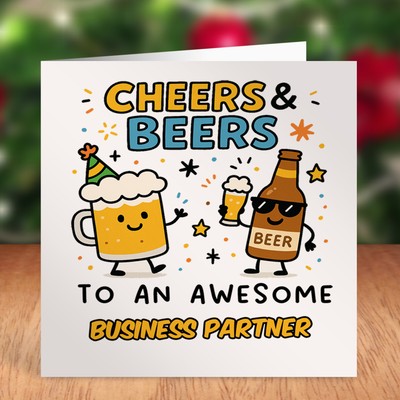 CHEERS & BEERS TOLLER GESCHÄFTSPARTNER - Bedruckte Karte mit Bier Design