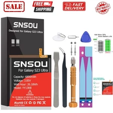 Galaxy S23 Ultra Battery, 2024 Upgraded 6800mAh EB-BS918ABY Li-Polymer Batter...