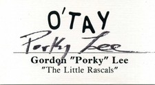 Gordon Porky Lee signed card O'Tay from 