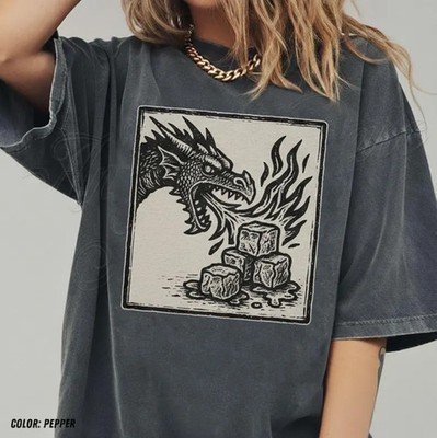 Anti Ice Dragon Comfort Tee Shirt Subtle Fantasy Creature Design Soft
