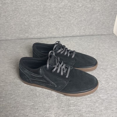 Lakai  Griffin Shoes Smu Black/Gum Canvas Men 8 Skate Punk Grunge Streetwear