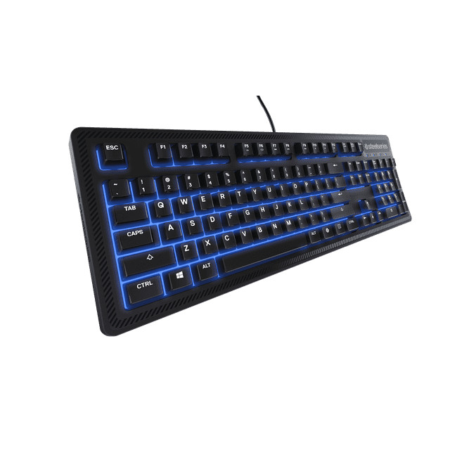 SteelSeries Apex 100 Gaming Keyboard - Tactile & Silent - Blue LED Backlit - ...