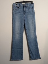 Madewell Mid Rise Kick Out Jeans Sz 28 Tall Light Wash