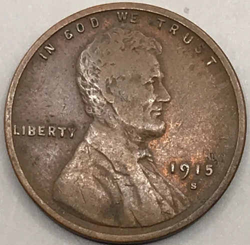 1915-S Lincoln Wheat Cent Fine Detail