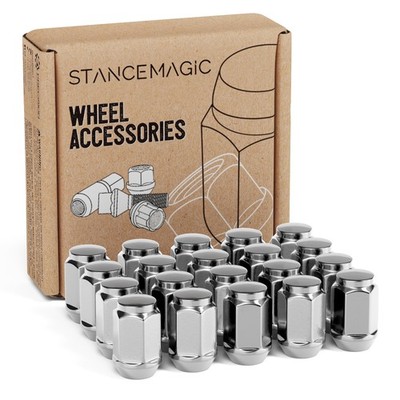 (20) 12x1.25 Chrome Lug Nuts for Acorn Wheels | Closed End Bulge | 19mm 3/4'' Hex