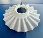 Antique Vintage Victorian Milk Glass Oil Lamp Shade 7” Ruffled Design