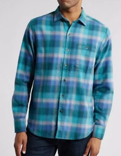 Tommy Bahama Canyon Beach Fireside Check Flannel Plaid Stretch Mens L NWT 148