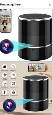 Bluetooth Speaker Camera - HD 1080P Wireless Camera - Wifi Camera with 240° Ultr