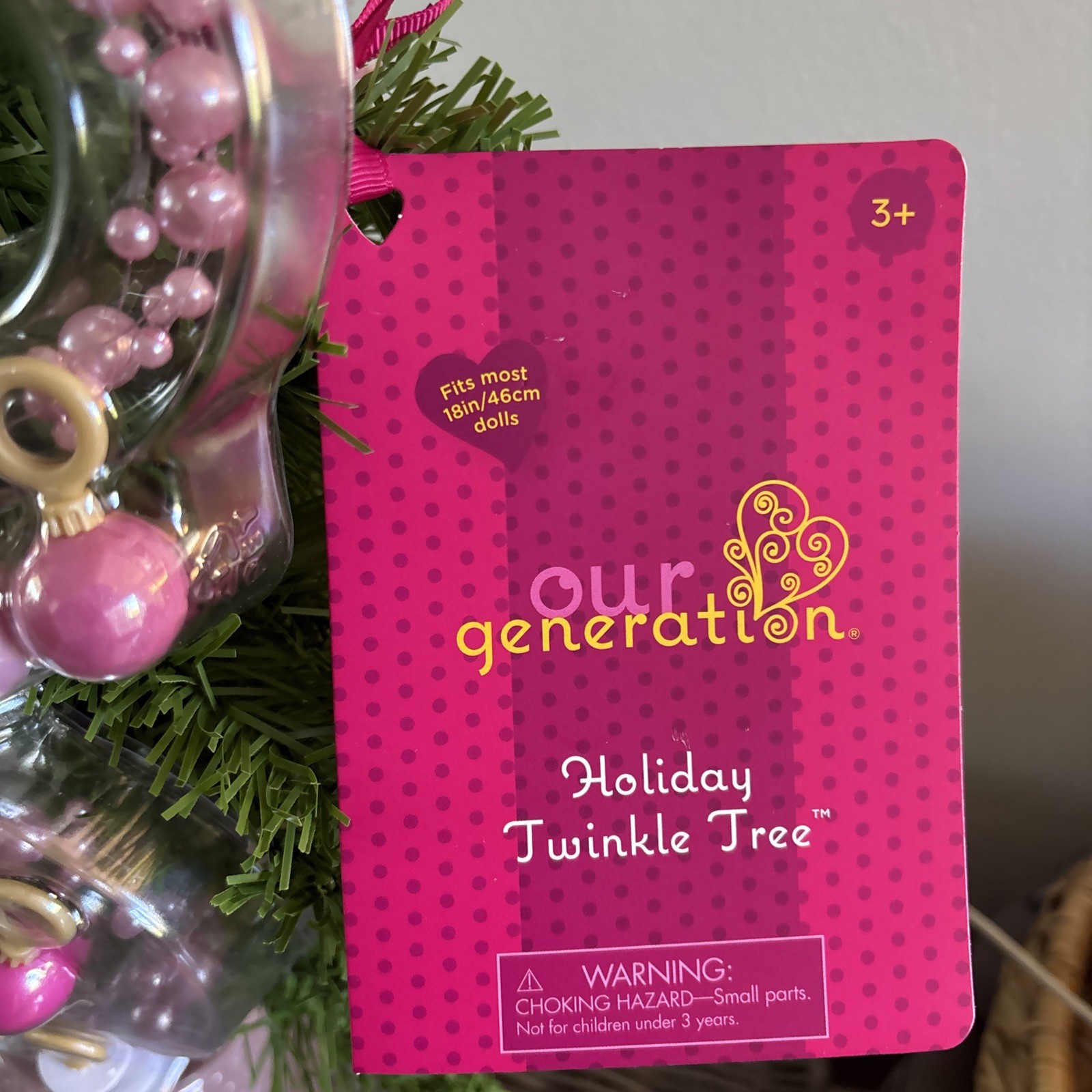 Our Generation Holiday Twinkle Christmas Tree New Green For American Girl Dolls