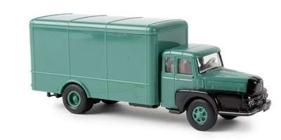 Brekina 85505 - 1/87 Unic Zu 122 Koffer - Grün/Schwarz - Neu