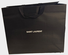 Authentic Saint Laurent empty black paper gift bag 22x18.5x8" LARGE