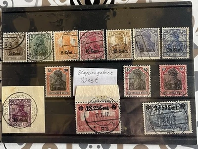 TIMBRES DE GUERRE 14 -18, Série Complète , YVT n°26 à 37,31a 1916-17 oblitéré - Photo 1/3