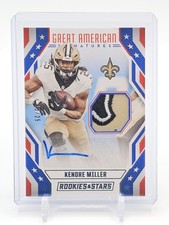 KENDRE MILLER 2024 ROOKIES & STARS GREAT AMERICAN AUTO PATCH PRIME /25 Q5466