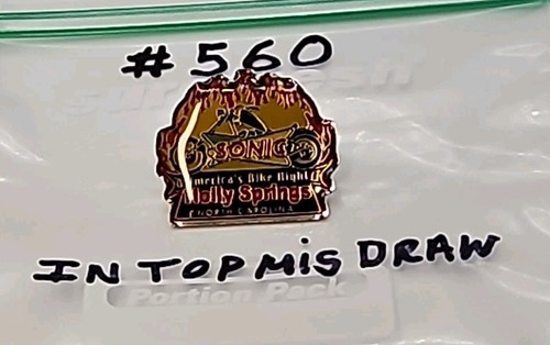 SONIC "AMERICA'S BIKE NIGHT" HOLLY SPRINGS, NORTH CAROLINA ENAMEL PIN PRE-OWNED - Picture 5 of 5