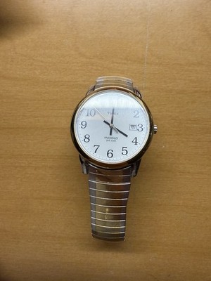 Timex Indiglo WR 30M Men's Two-Tone Analog Quartz Wristwatch Date Expansion Band