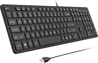 B.FRIENDIT USB Wired Keyboard for windows,Comfortable Quiet Chocolate Keys