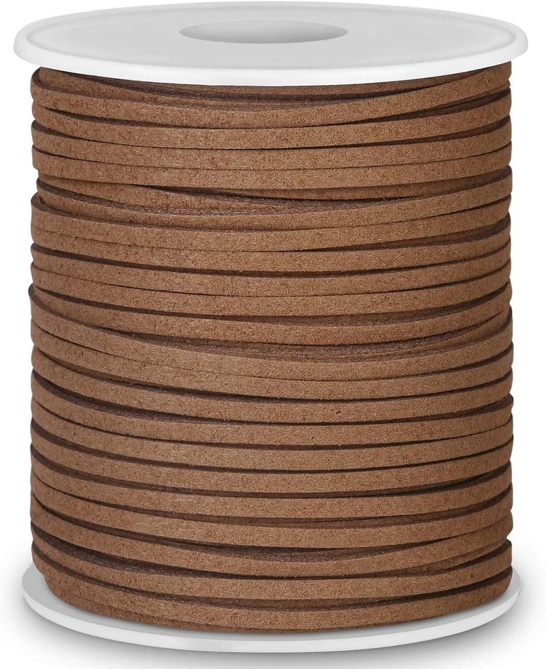 Cuerda de cuero plana, cinta de gamuza para hacer joyas, cuerda de cuero para Foto 4 de 4