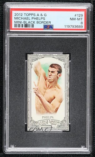 Michael Phelps [Mini Black Border] #129 2012 Topps Allen & Ginter card