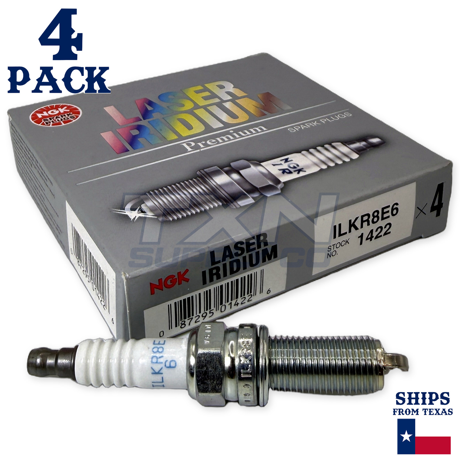 NGK Laser Iridium Spark Plug ILKR8E6 4 Pack for MITSUBISHI LANCER EVOLUTION GS