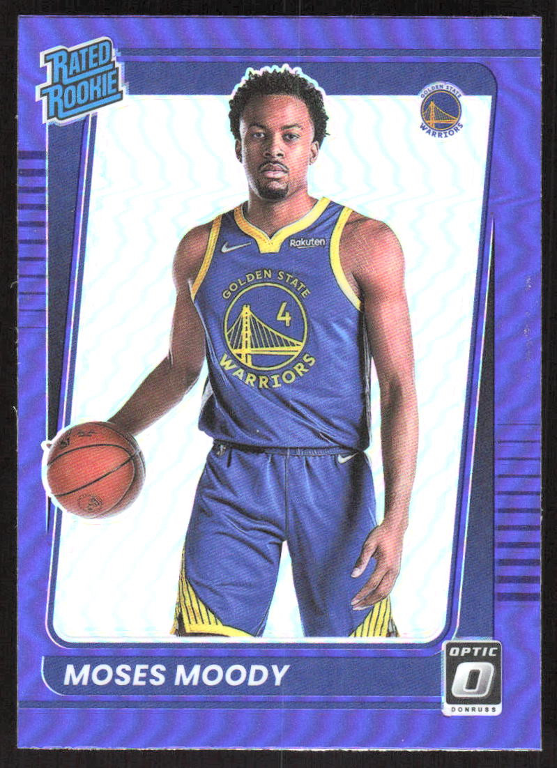 5708F 2021-22 Donruss Optic #184 Moses Moody Purple