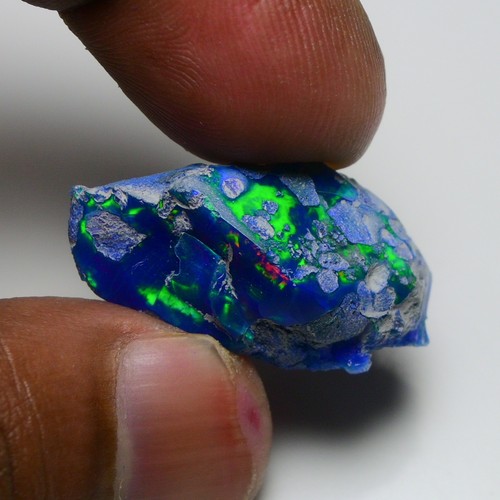 Ópalo azul liso áspero 19,30 quilates natural etíope Welo ópalo crudo, grado joyería - Imagen 7 de 10